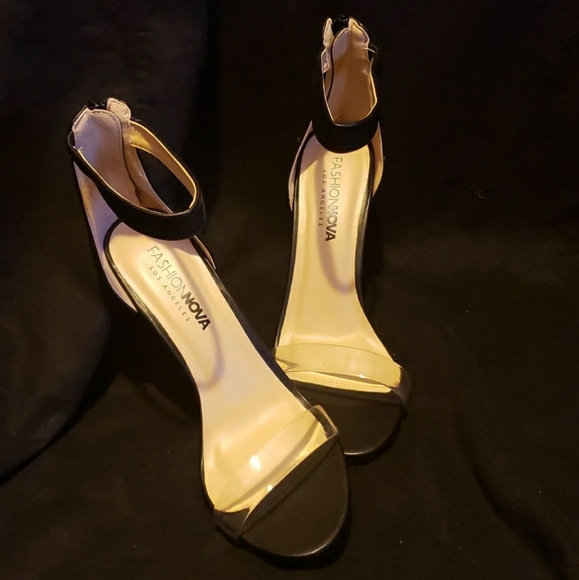 NWOT EUC Invisible Ankle Strap Dress Heels Summer Heel Open Toe Sandal - Picture 7 of 16